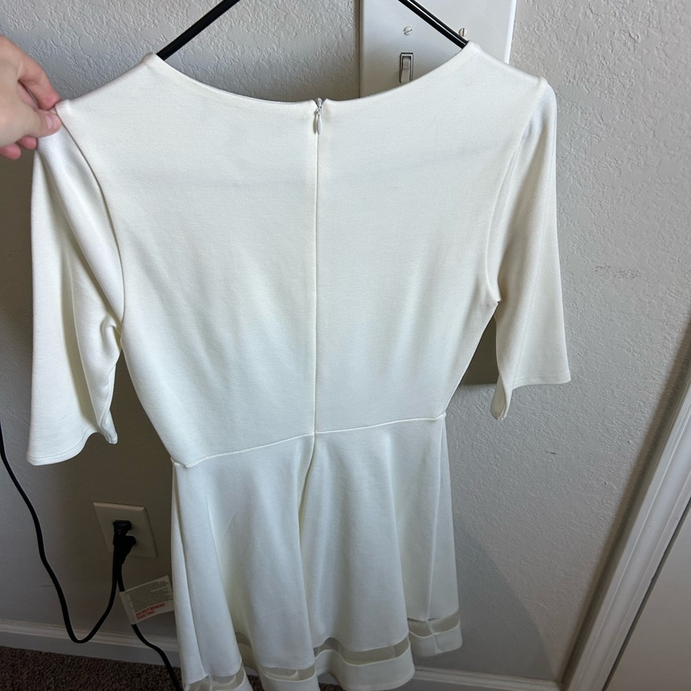 Lulu's Classic White Long Sleeve Dress - Picture 4 of 4